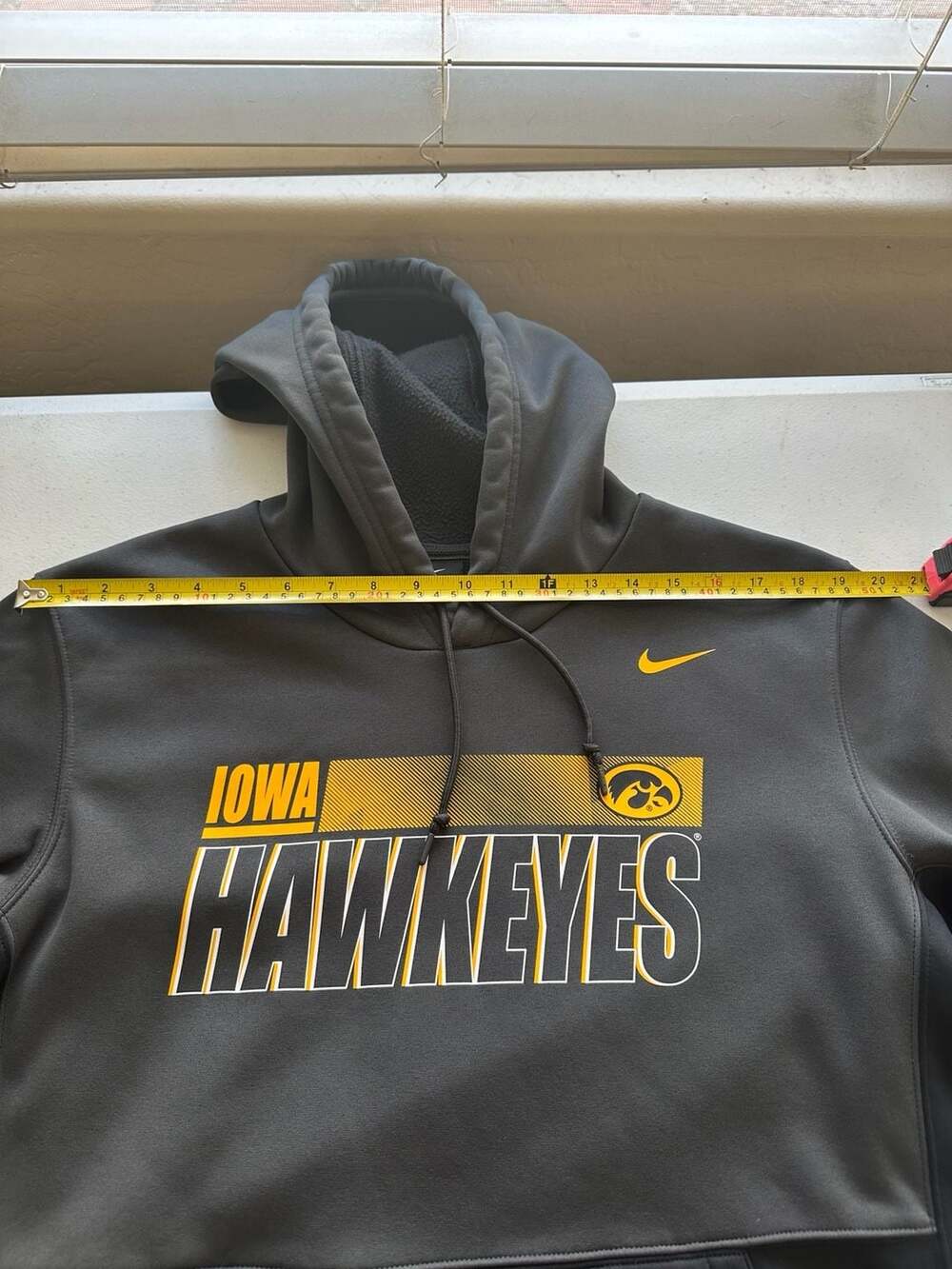 Nike Therma Dri-FIT On Field Iowa Hawkeyes Hoodie Men’s L Gray Black - Picture 8 of 11